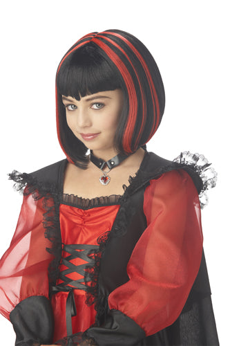 Vampire Girls Wig Black/Red
