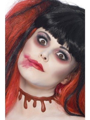 Slashed Up Blood Drip Choker Red