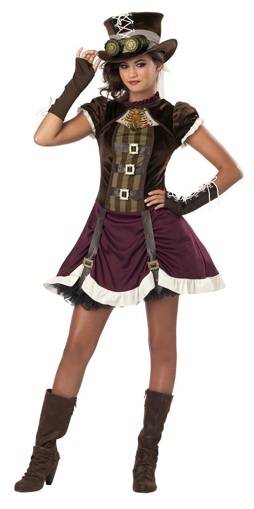 Steampunk G Tween Costume Burgundy/Brown
