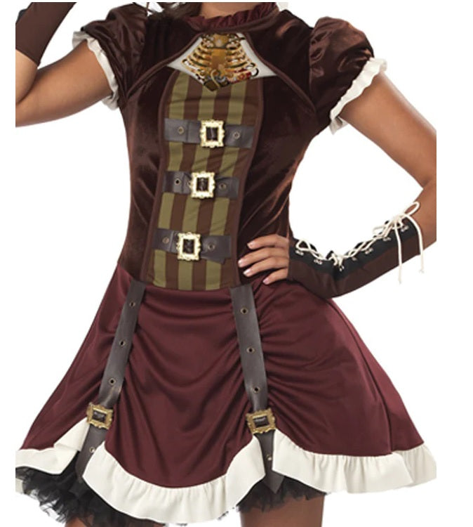 Steampunk G Tween Costume Burgundy/Brown