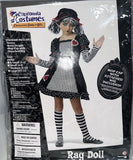 Rag Doll Child Costume Black/White