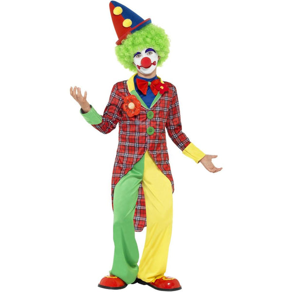 Clown Boy Costume Red & Green L