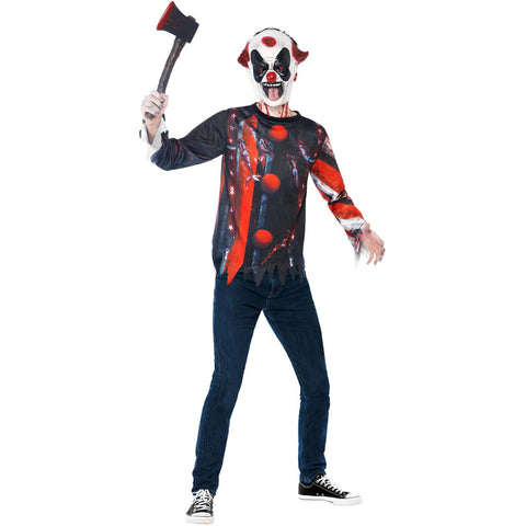  Sinister Creepy Clown Kit Teen Boy Costume