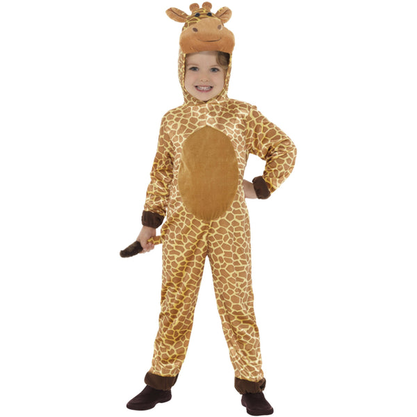 Giraffe Costume Brown With Hooded Jumpsuit & Tail