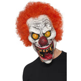 Twisted Clown Mask Red Latex Full Overhead