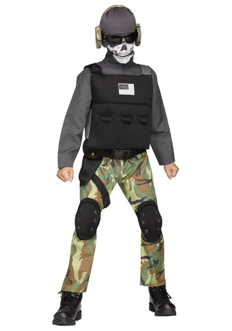 Skull Soldier Boys Costume 8-10