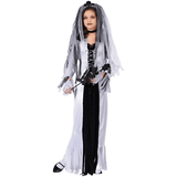 Skeleton Bride Girls Costume 12-14
