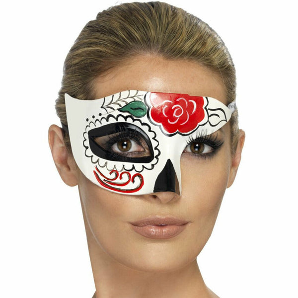 Day Of The Dead Half Eye Mask With Tag Card