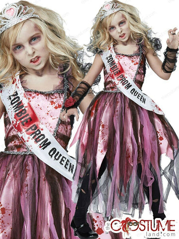 Zombie Prom Queen Girls Costume