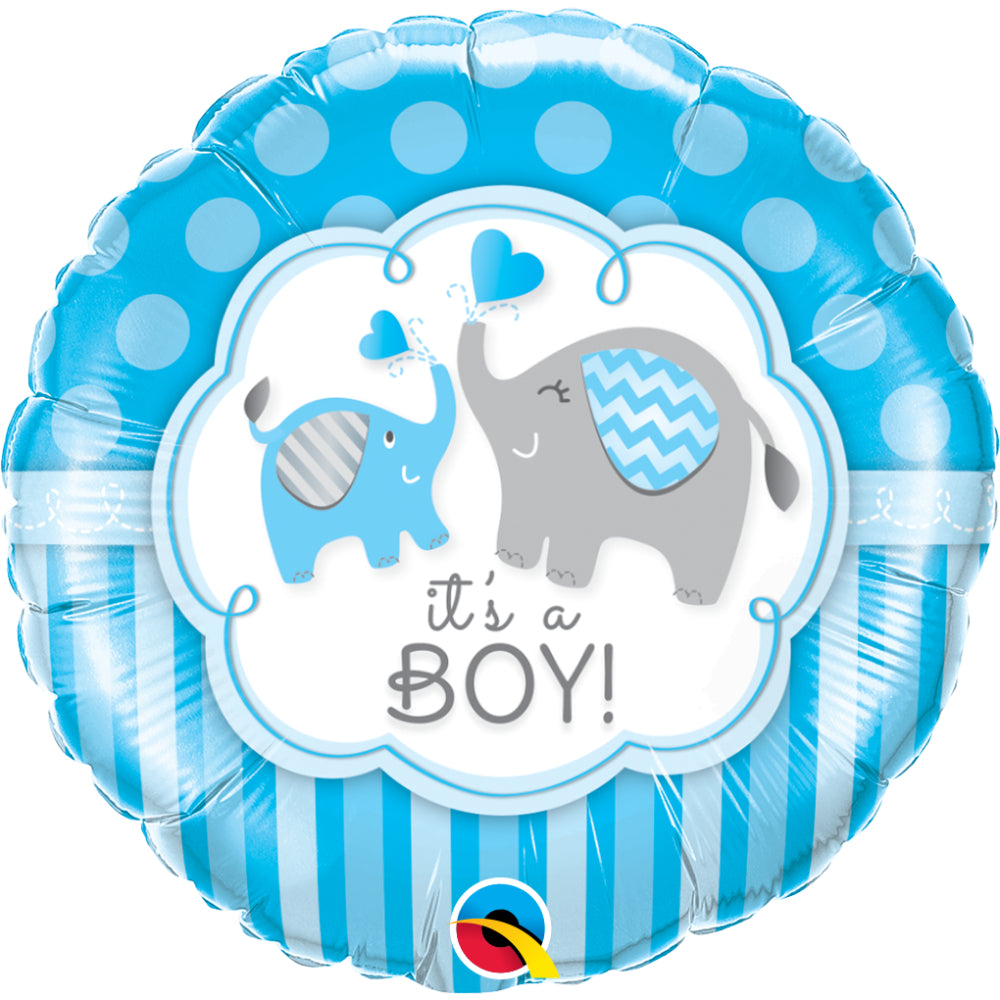 Its A Boy Elephants Foil Balloon  