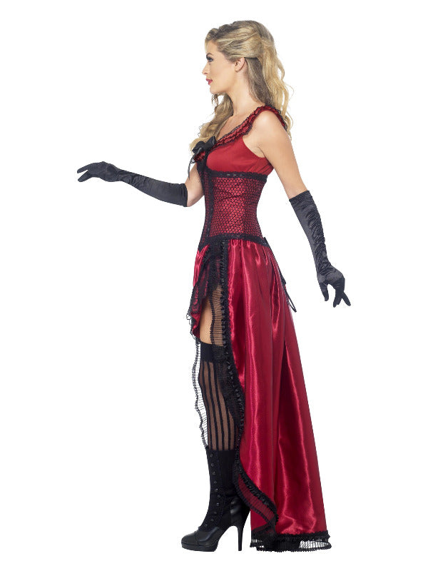 Western Authentic Brothel Babe Burgundy F Costume