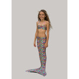 Rainbow Scale Mermaid Girl Costume