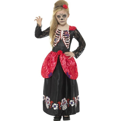 Day Of The Dead Delux Girl Costume Black