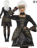 Deluxe Masquerade Women Costume Black & Gold  -Large