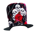 Day Of The Dead Skull & Rose Top Hat Male