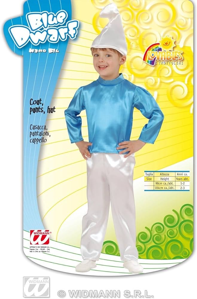 Blue Dwarf Boy Costume 1-2 & 2-3yrs