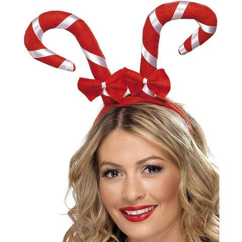 Candy Cane Headband Red & White