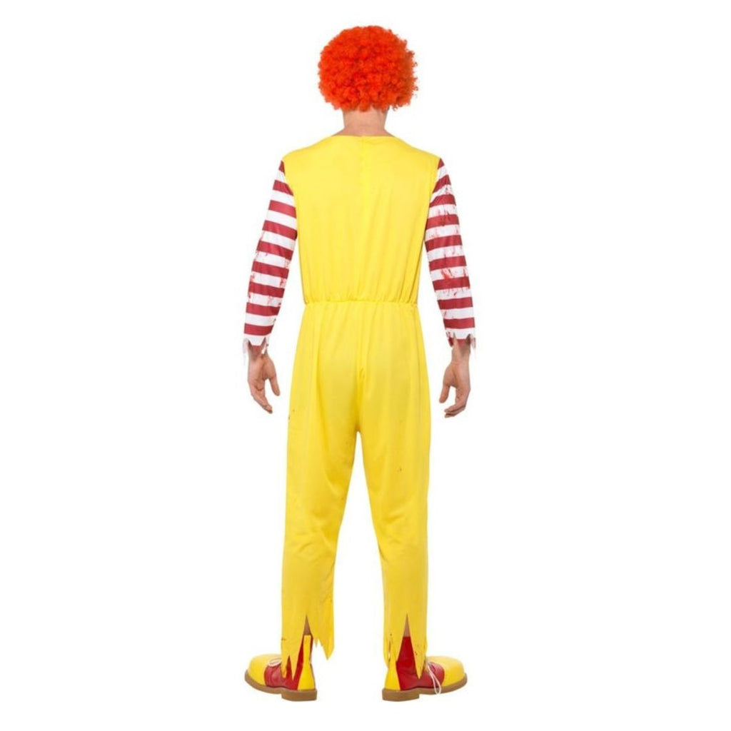 Kreepy Killer Clown Costume Yellow & Red With Jumpsuit