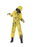 Toxic Waste Costume Yellow Jumpsuit With Gas Mask 