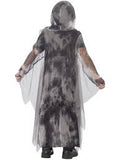 Ghostly Ghoul Costume Grey With Hooded Robe
