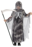 Ghostly Ghoul Costume Grey With Hooded Robe