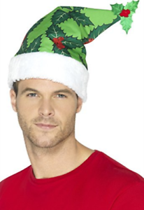  Holly Berry Santa Hat Green