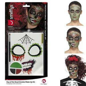 Day Of The Dead Zombie Make-Up Kit Grease Multi-Coloured