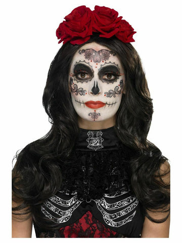 Day Of The Dead Glamour Make-Up Kit Aqua With Black