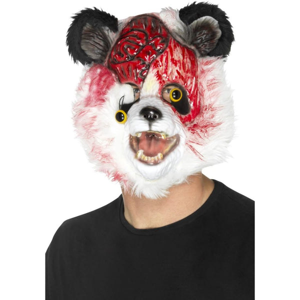 Zombie Panda Mask Black & White EVA With Fur