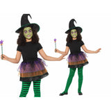 Pretty Witch Kit Black & Purple With Tutu Hat & Wand