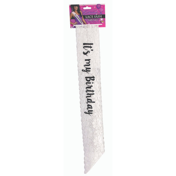 Its My Birthday Lace Sash