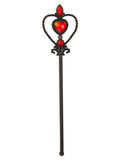 Witch Wand Black With Red Gems