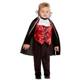 Toddler Vampire Costume Red With Top Trousers & Cape
