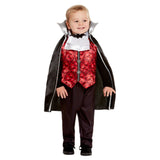 Toddler Vampire Costume Red With Top Trousers & Cape