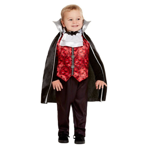 Toddler Vampire Costume Red With Top Trousers & Cape