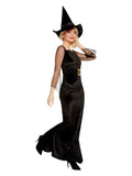 Glam Witch Costume Black With Dress & Hat