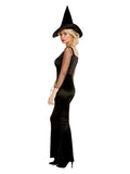 Glam Witch Costume Black With Dress & Hat