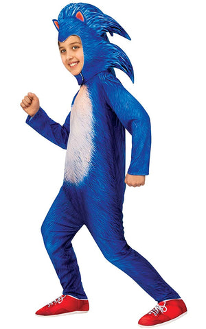 Deluxe Sonic Jumpsuit Wth Attached Shoe Covers And Headpiece