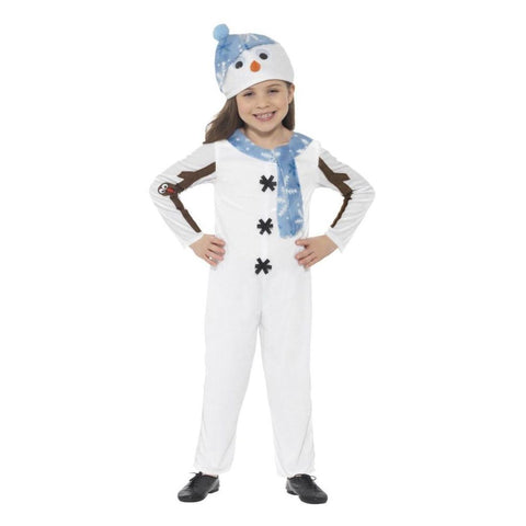 Snowman Toddler Costume White with Jumpsuit & Hat