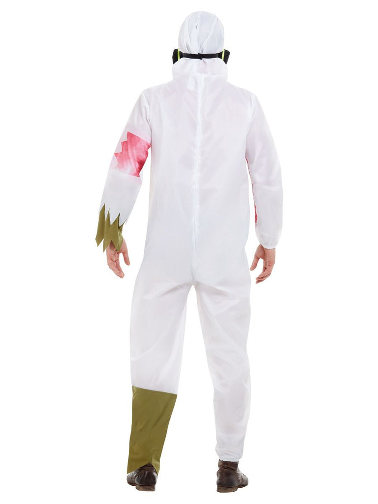 Biohazard Suit White with Hooded Jumpsuit & Mask