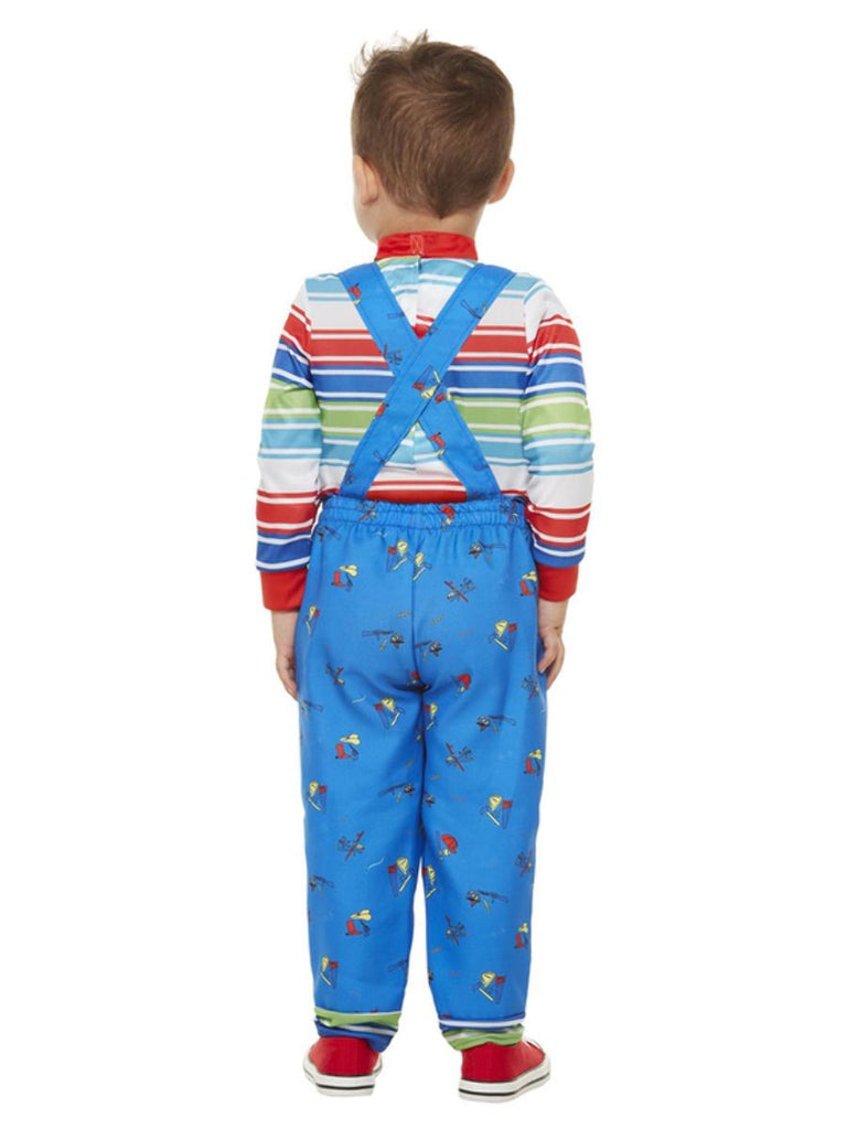 Chucky Costume, Blue, Top & Printed Dungarees