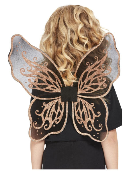 Dark Botanicals Butterfly Wings Gold with Glitter