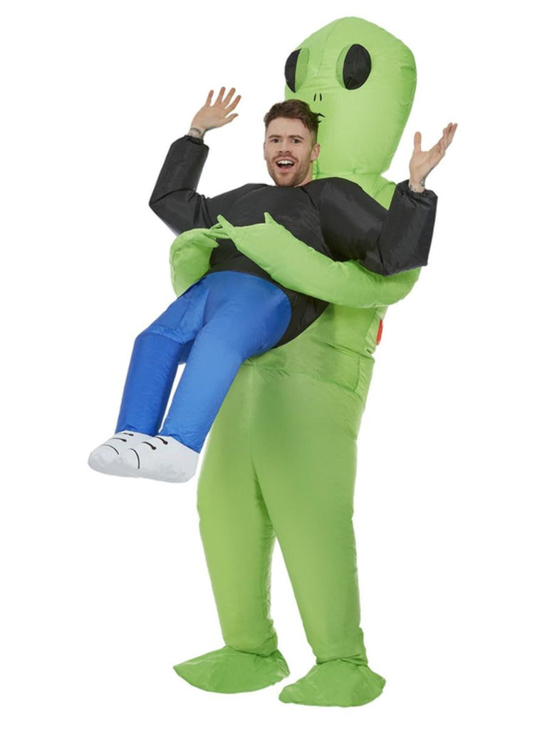 Inflatable Alien Abduction Costume Green All In One