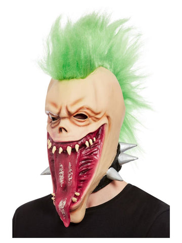 Punk Skull Overhead Mask Latex with Hair