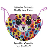 TY Kids Face Mask Leopard Giselle Multicolor