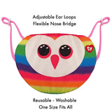 TY Kids Face Mask Owl Owen Multicolor