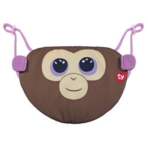 TY Kids Face Mask Monkey Coconut Brown