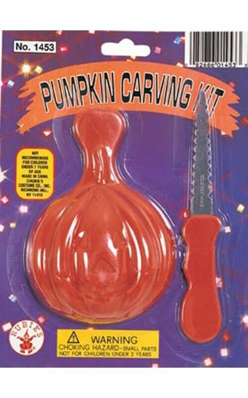 Pumpkin Carving Kit-Knife & Dish, Orange