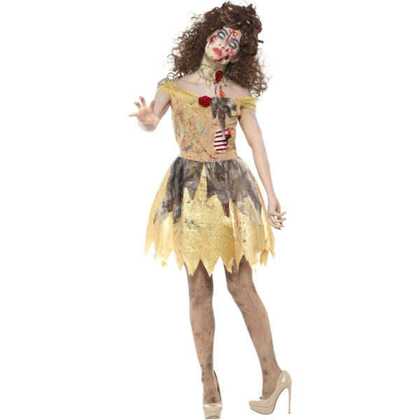 Zombie Golden Fairytale Girl Costume 