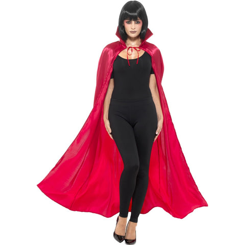 Satin Devil Cape Red